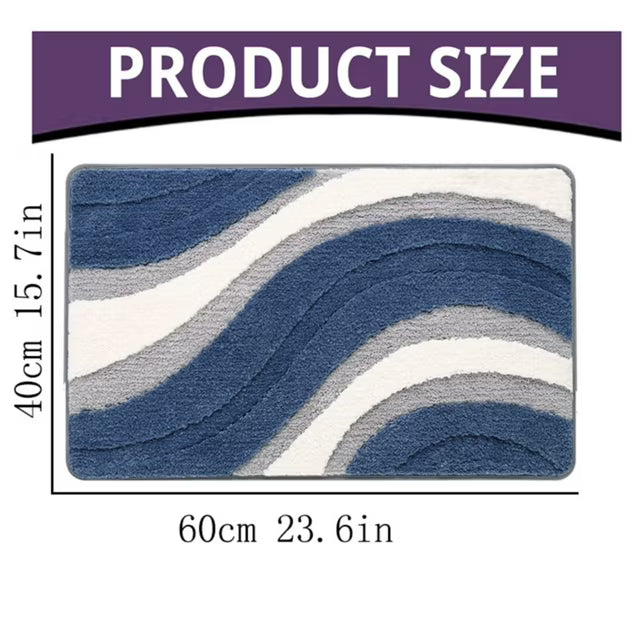 Absorbent Non Slip Bath Mat Soft Microfiber Bathroom Rug Shower Floor Mat