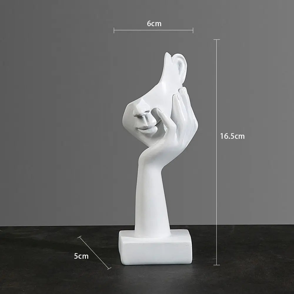 Abstract Face Sculpture Modern Home Decor Resin Art Ornament