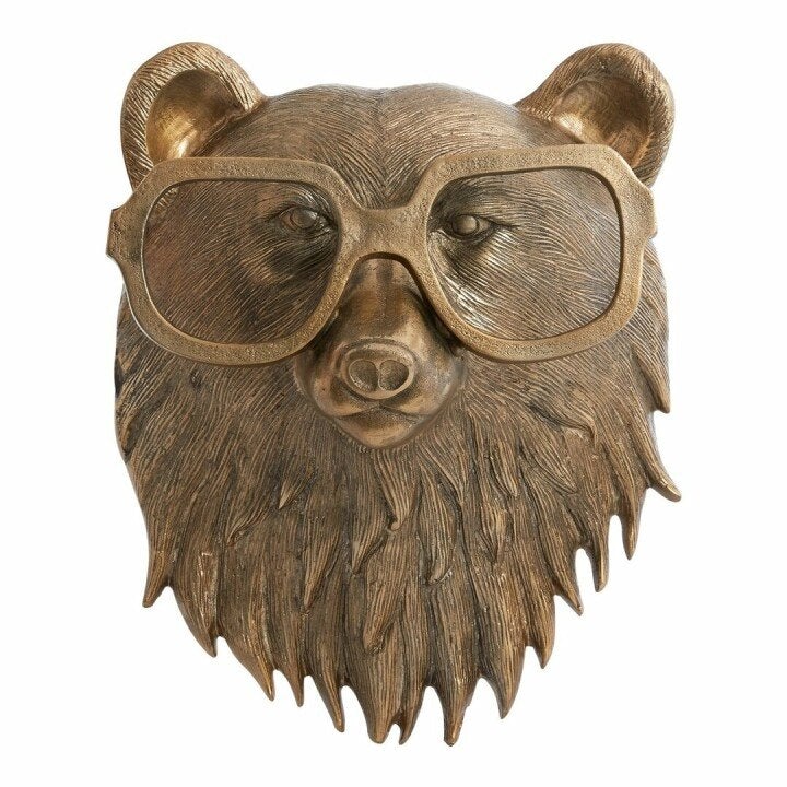 Animal Head Wall Decor Resin Hand Painted Figurines Home Wall Art