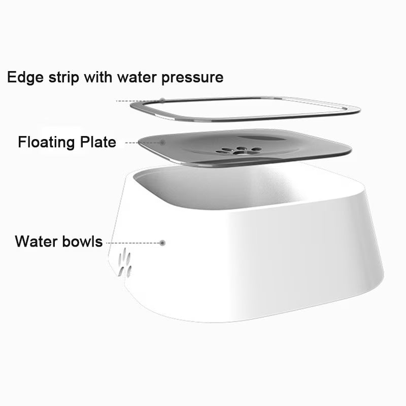 Anti Spill Pet Water Bowl Floating Dog Cat Drinking Bowl