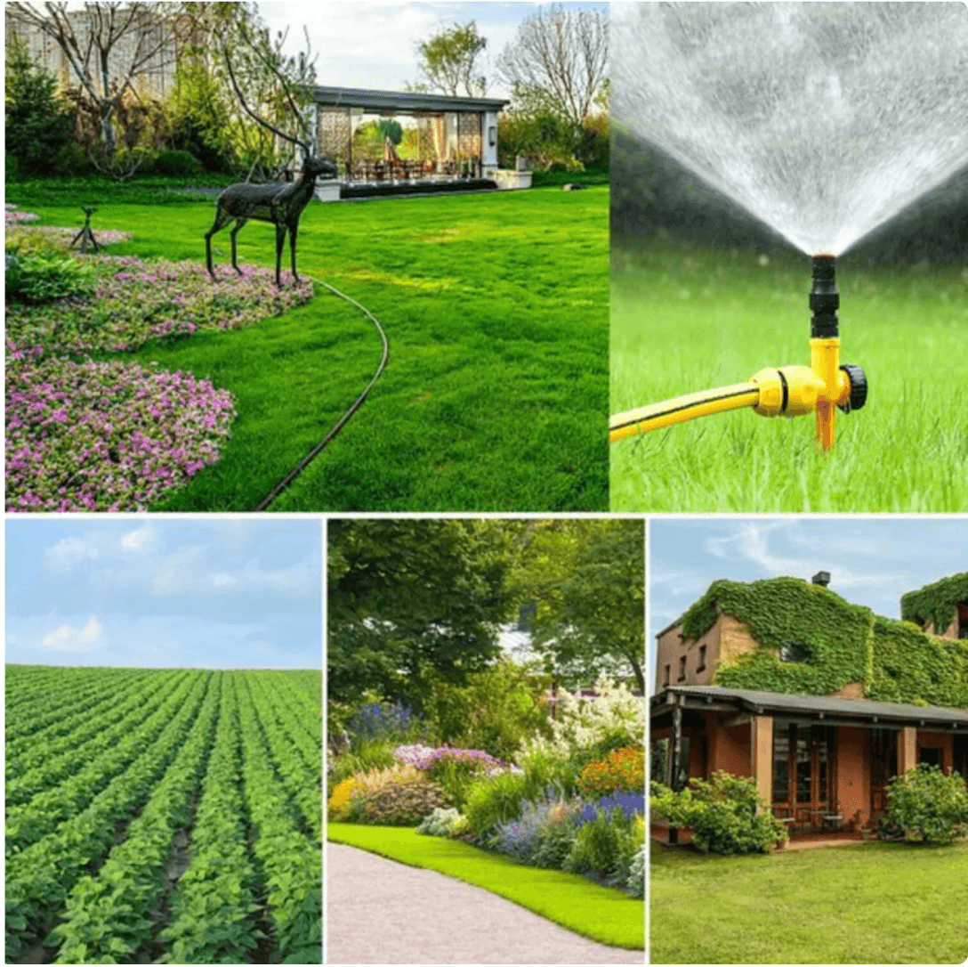 Automatic Rotating Garden Sprinkler Adjustable Lawn Water Sprayer