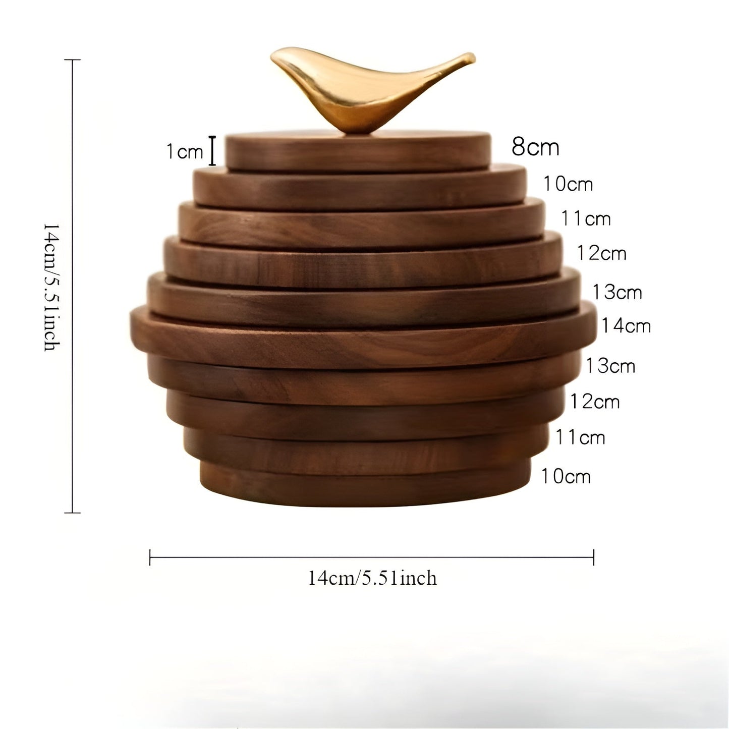 Black Walnut Wood Heat Resistant Table Coaster Mat