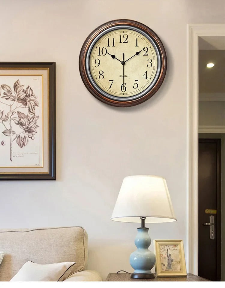 Classic Wooden Wall Clock Silent Decorative Home Office Clock