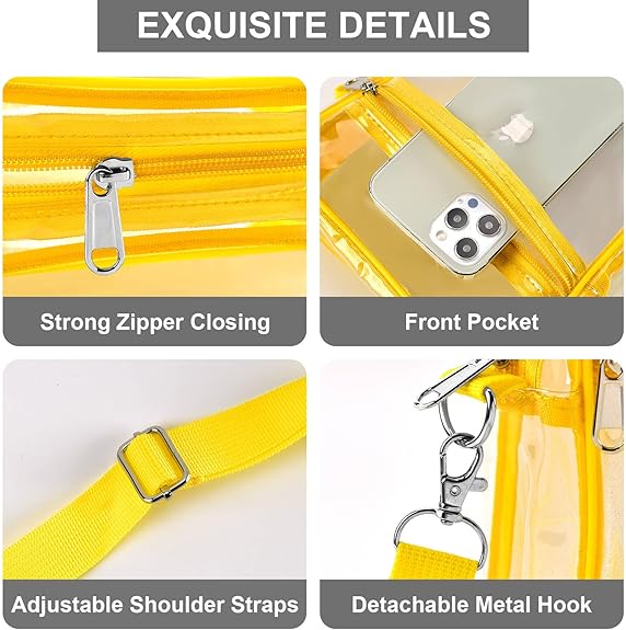 Clear Crossbody Bag with Adjustable Strap
