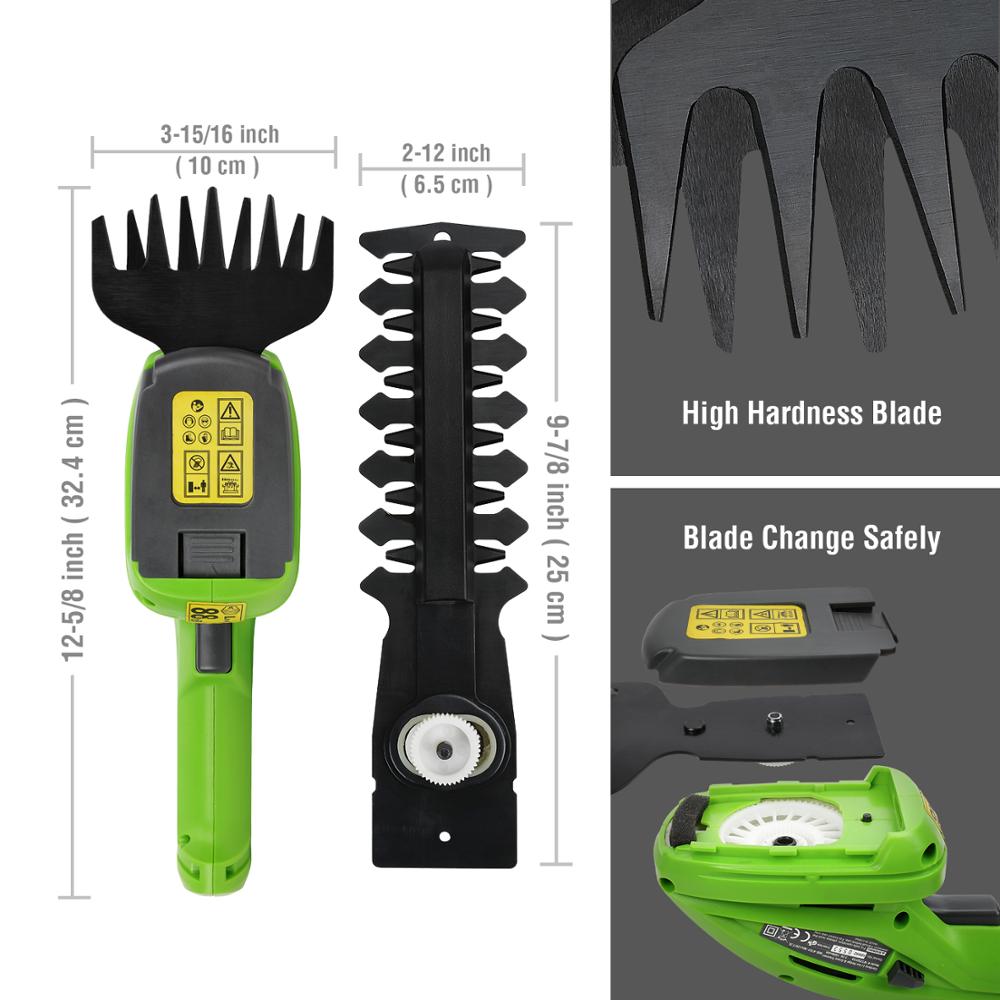 Cordless Electric Hedge Trimmer Rechargeable Garden Pruning Shears