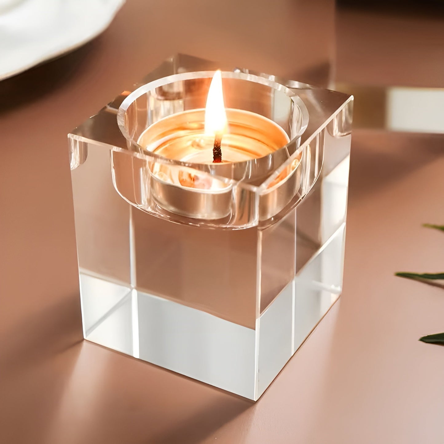 Crystal Candle Holder Set Elegant Decorative Table Centerpieces