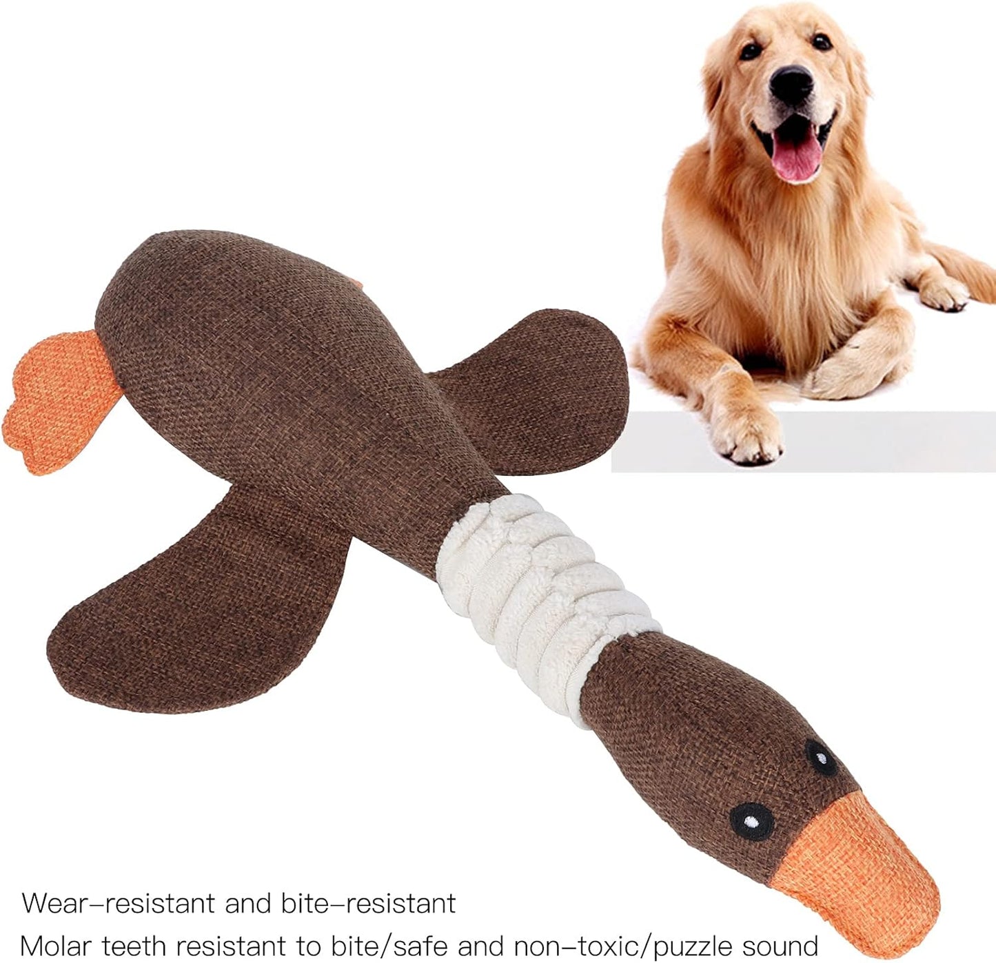 Durable Goose Dog Chew Toy Tough Interactive Pet Toy