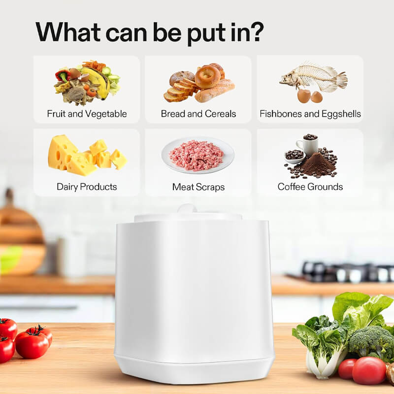 Electric Kitchen Compost Bin Food Waste Recycling Machine