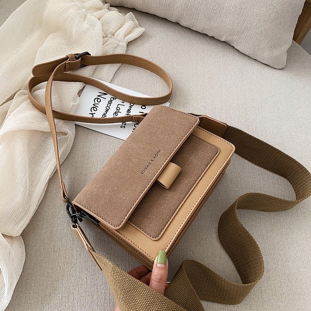 Elegant Crossbody Shoulder Bag Triple Compartment Purse