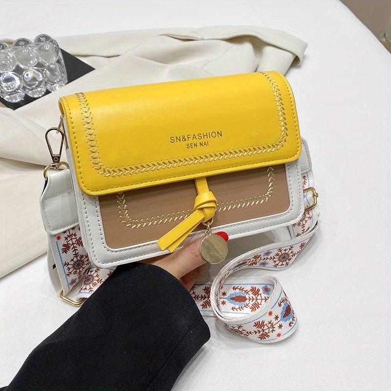 Elegant Womens Crossbody Handbag Buckle Closure Shoulder Purse
