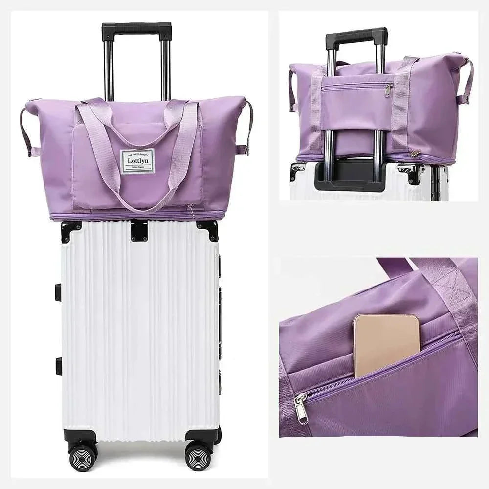 Foldable Travel Duffel Bag Large Capacity Weekend Tote