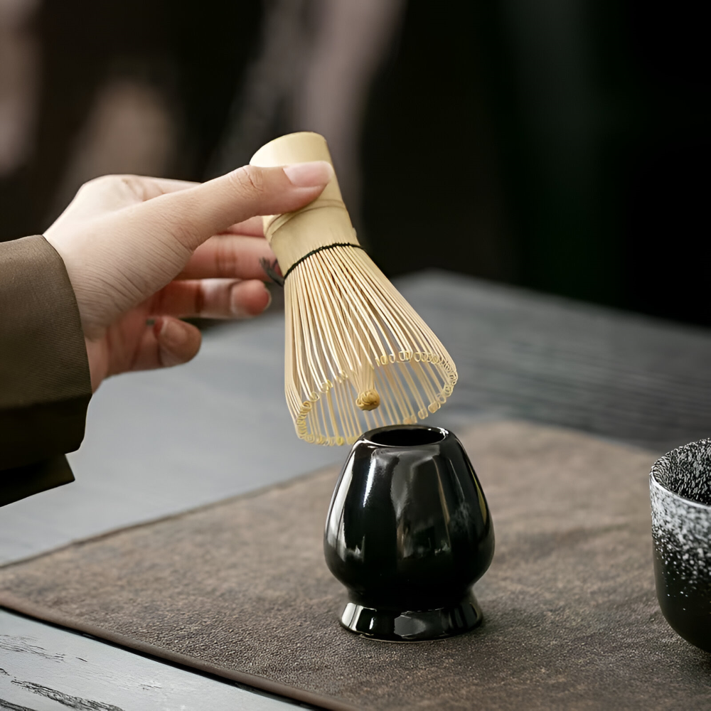 Handcrafted Matcha Tea Ceremony Bowl Whisk Bamboo Set