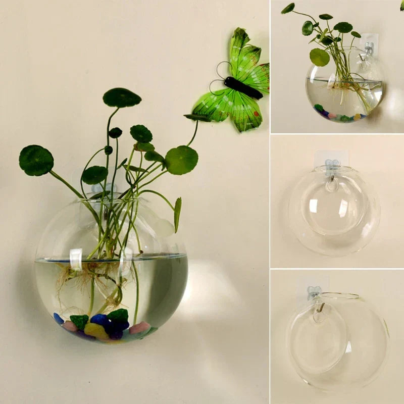 Hanging Hydroponic Glass Vase Floating Plant Flower Display