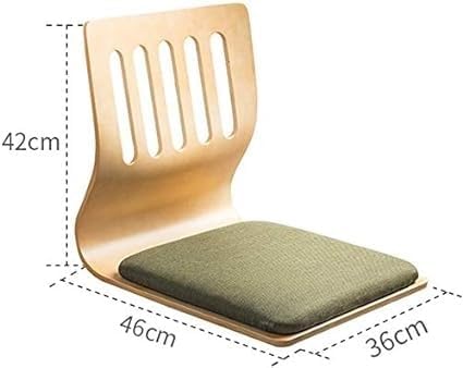Japanese Floor Chair Tatami Cushion Seat Wooden Frame Low Seating Chair