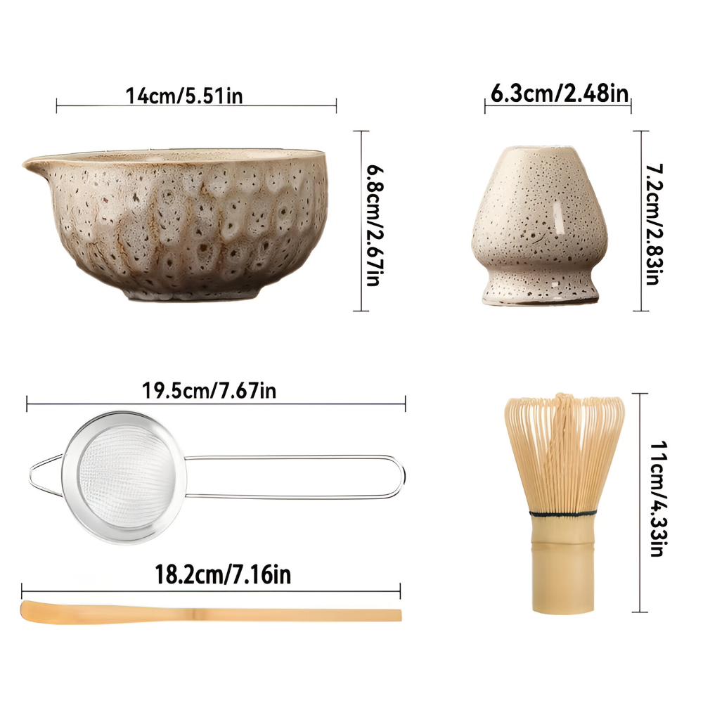 Japanese Matcha Tea Ceremony Set Ceramic Bamboo Accessories Kit