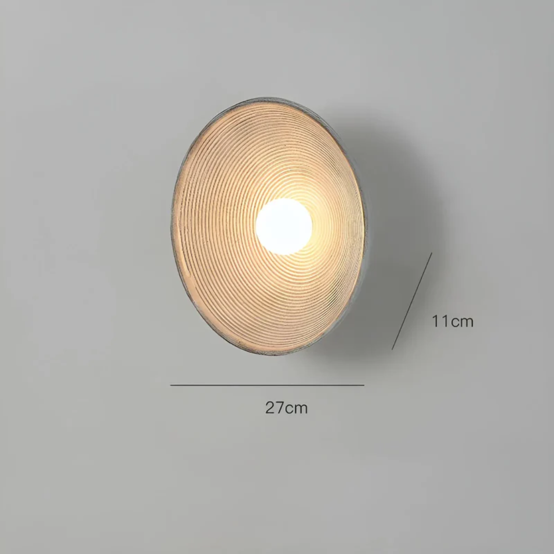 Japanese Wabi-Sabi Wall Lamp ZenGlow Disc Round LED
