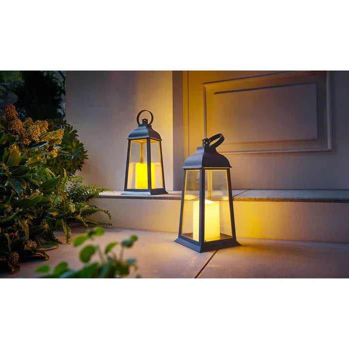 LED Lantern Set of 2 Decorative Outdoor Candle-Style Lighting