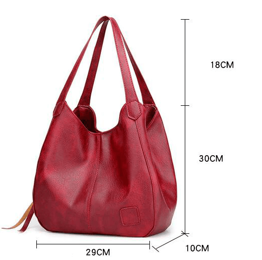 Large Capacity Leather Shoulder Bag for Everyday Essentials
