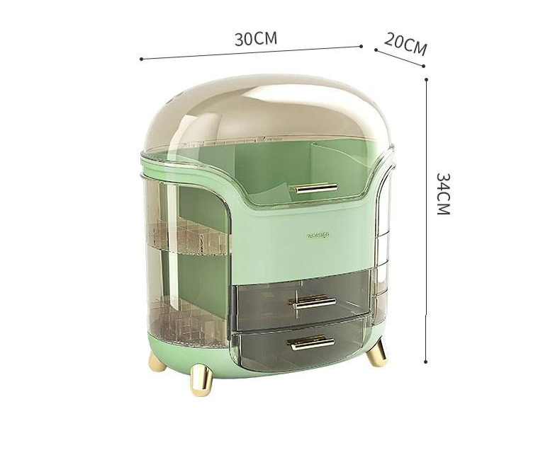 Large Makeup Organizer Storage Case with Dustproof Drawers
