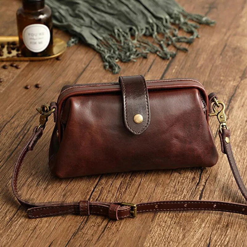 Leather Crossbody Bag Adjustable Strap Shoulder Bag Everyday Handbag