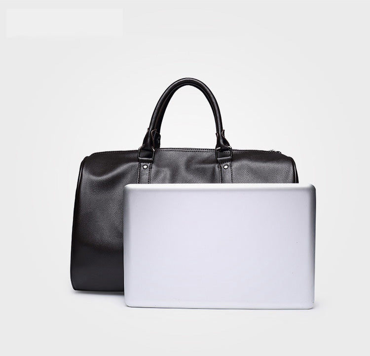 Leather Travel Duffel Bag Mens Weekend Carry Bag