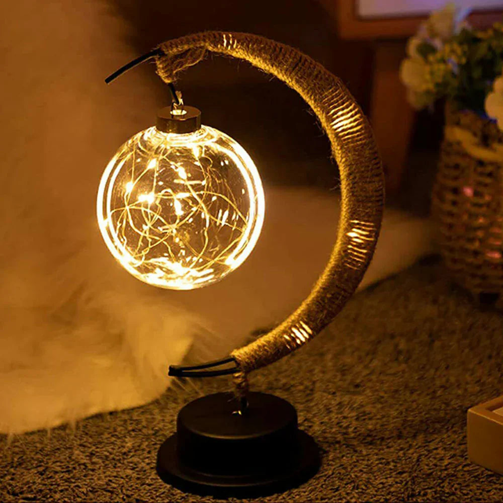 LunaGlow Moon Lamp Wireless LED Night Light for Magical Home Ambience