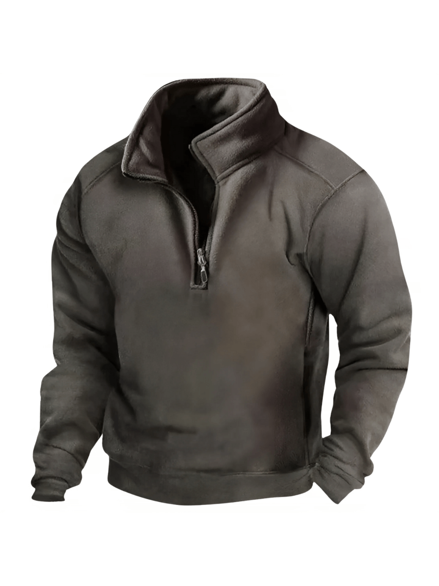 Mens Half Zip Sweatshirt Winter Casual Pullover Sweater
