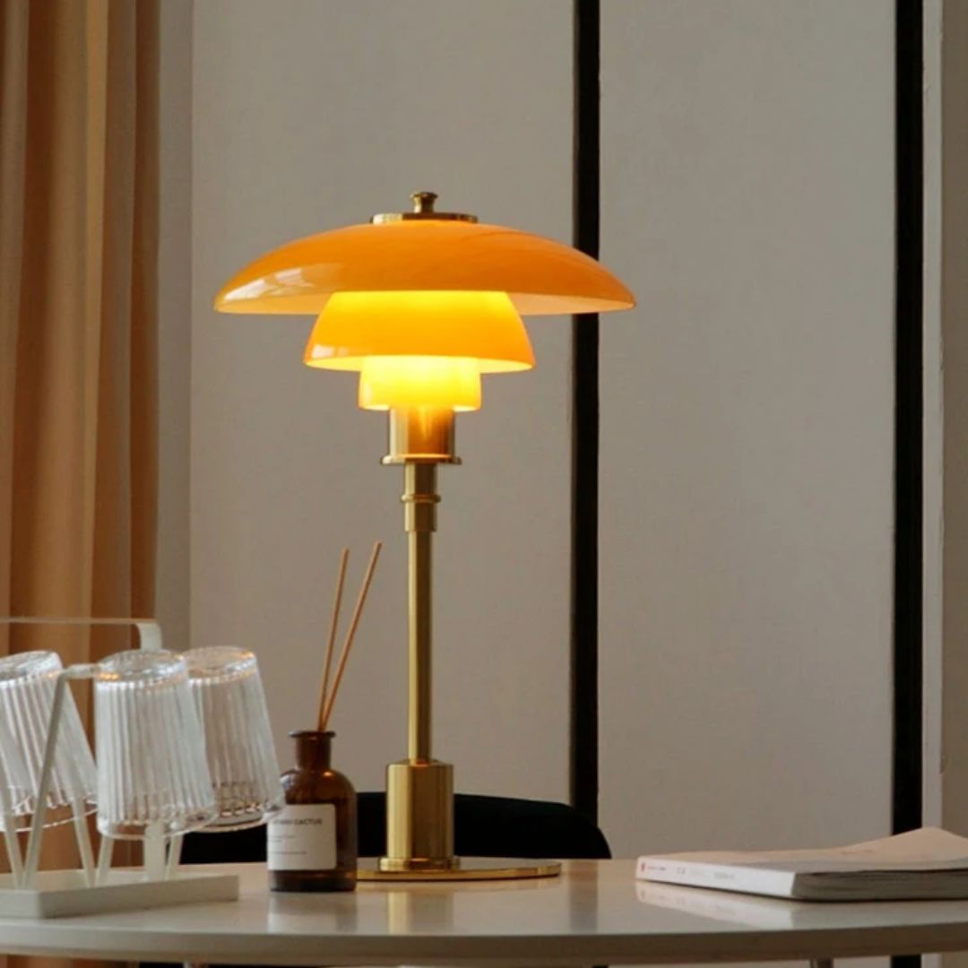 Nordic Glass LED Table Lamp Modern Scandinavian Bedside Light