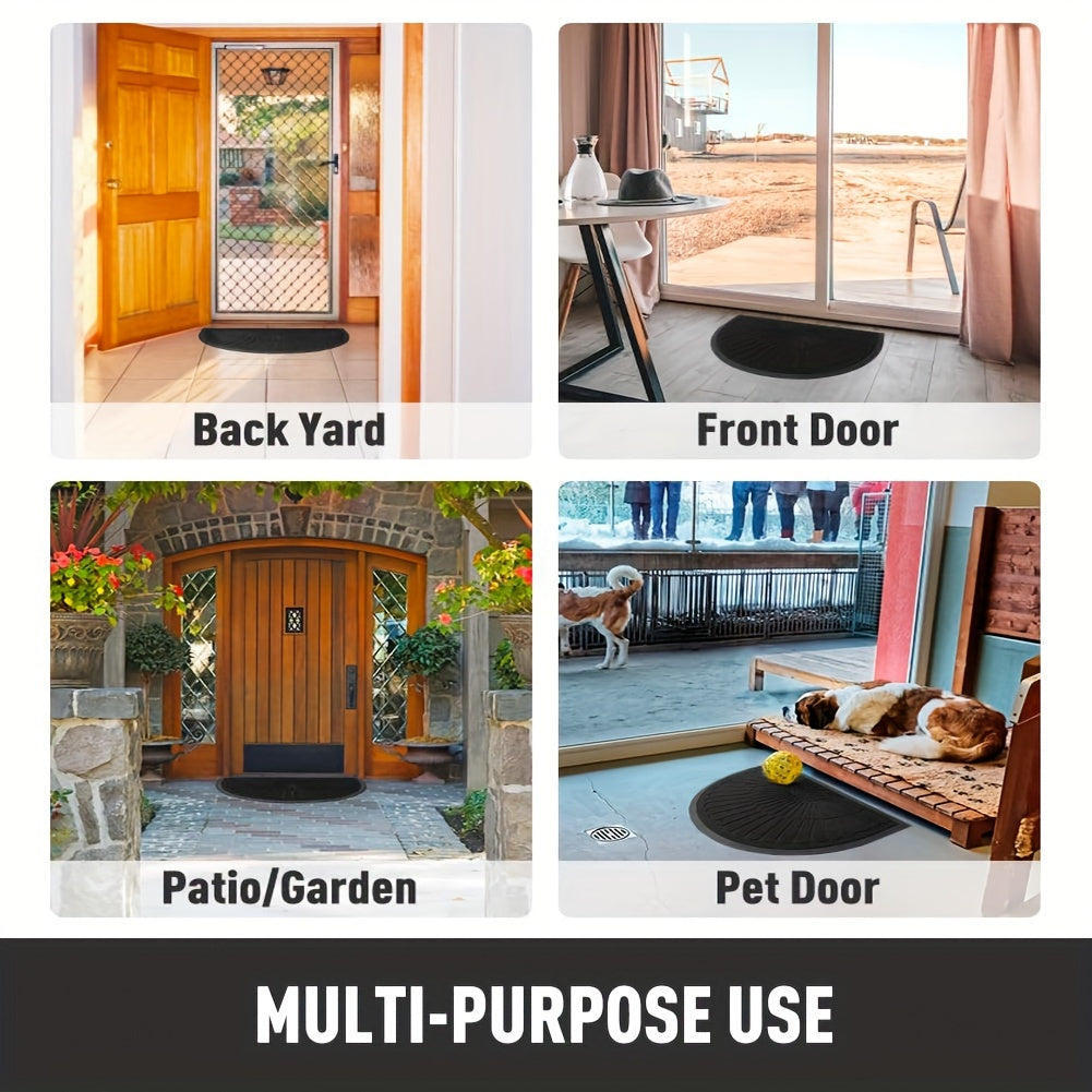 Half-Round Rubber Doormat – Durable and Non-Slip for Indoor and Outdoor Use