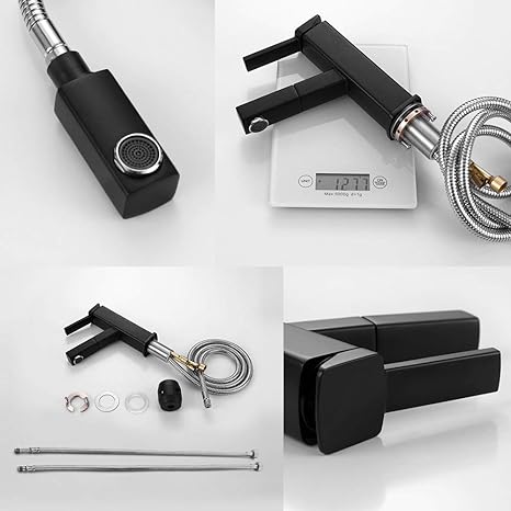 Pull Out Single Handle Bathtub Faucet Swivel Mixer Tap