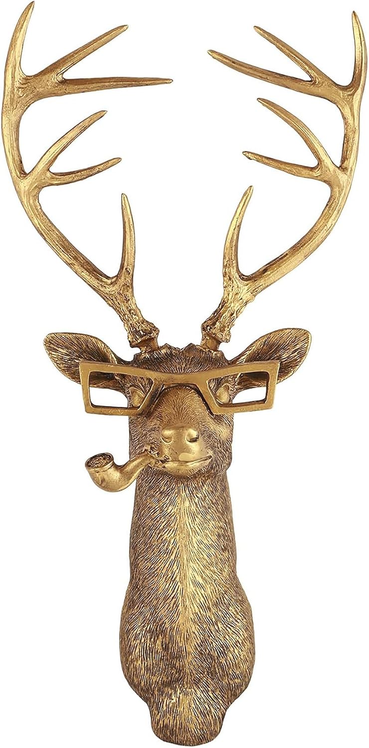 Rustic Deer Head Wall Decor Resin Animal Wall Ornament