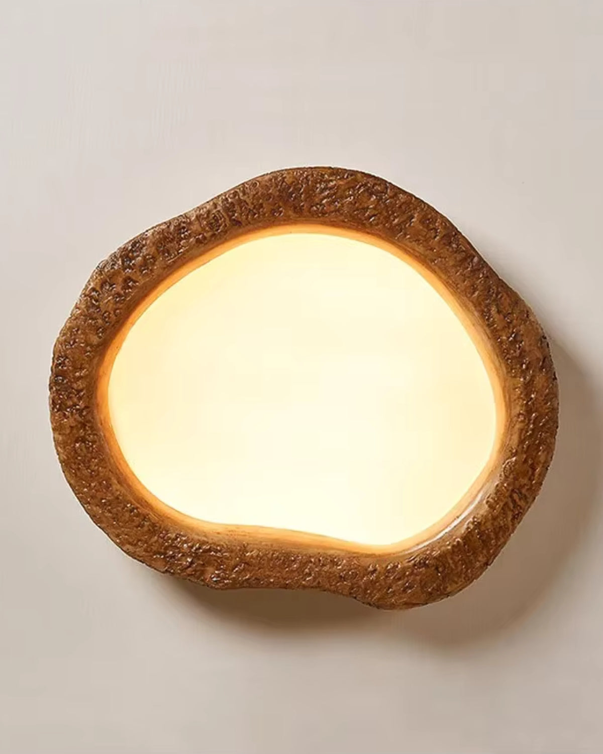 Rustic Wood Ceiling Light Modern Decorative Flush Mount Lamp