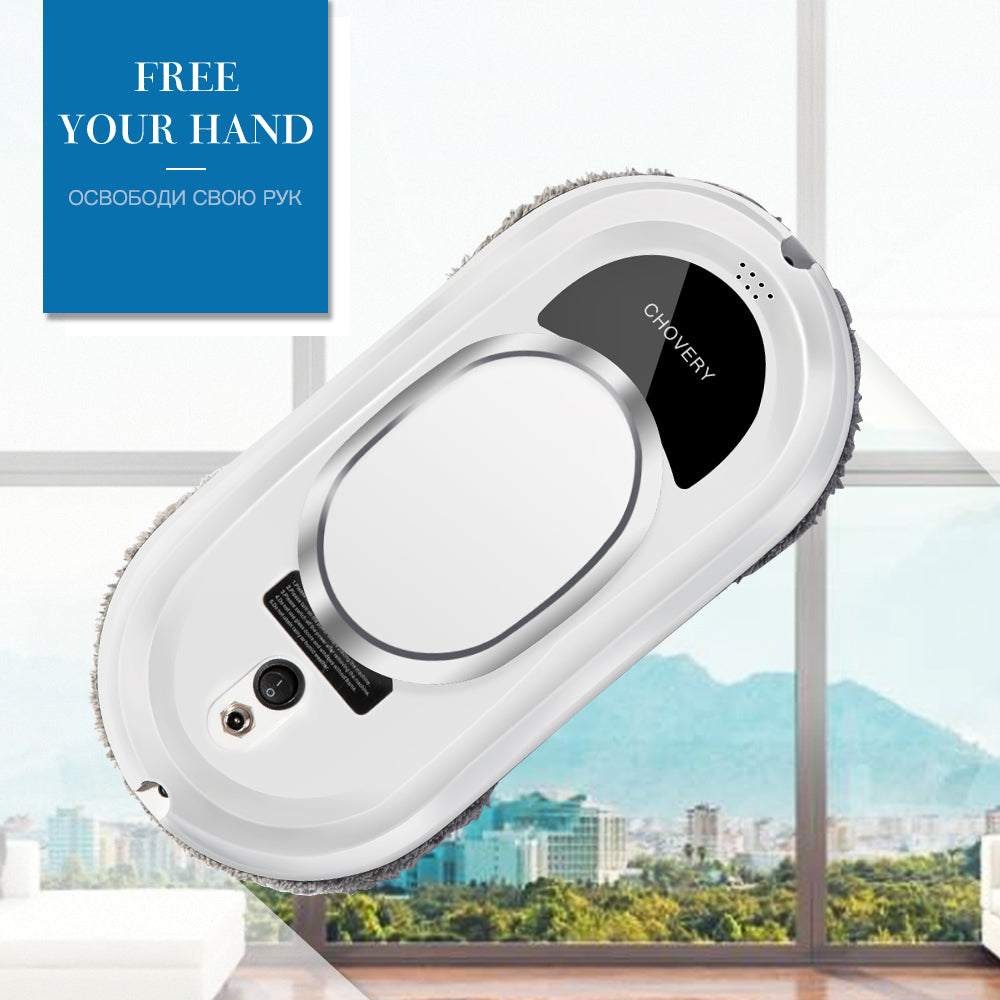 Smart Robot Window Cleaner with Remote Control Automatic Vacuum and Cleaning Function