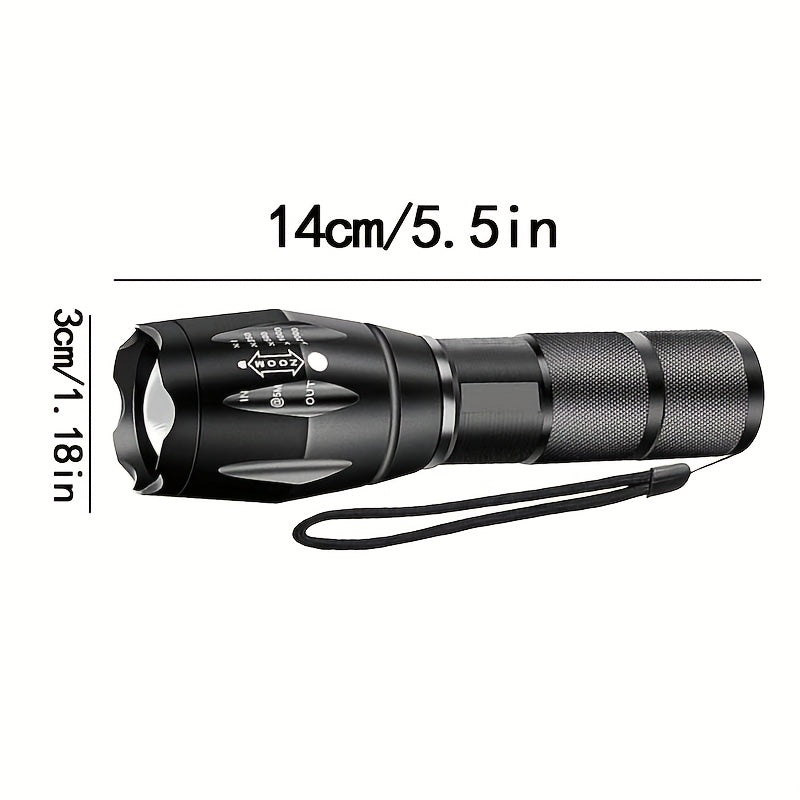 Super Bright LED Flashlight Adjustable Beam Torch