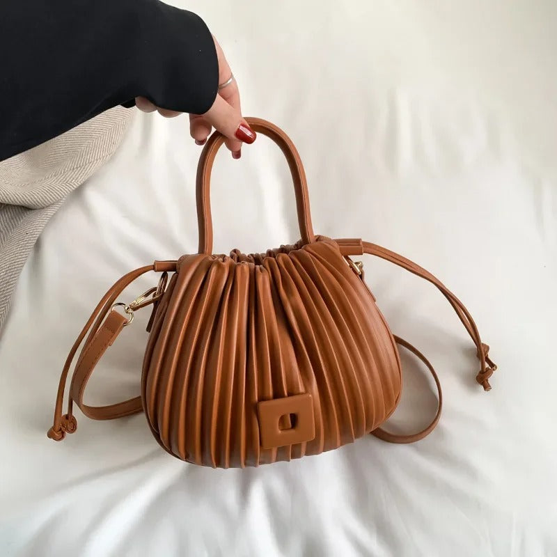 Vintage PU Leather Shoulder Bag Elegant Crossbody Handbag