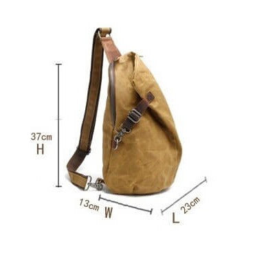 Waterproof Canvas Crossbody Bag Womens Adjustable Sling Bag