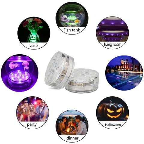 Waterproof Underwater LED Pool Lights Rechargeable