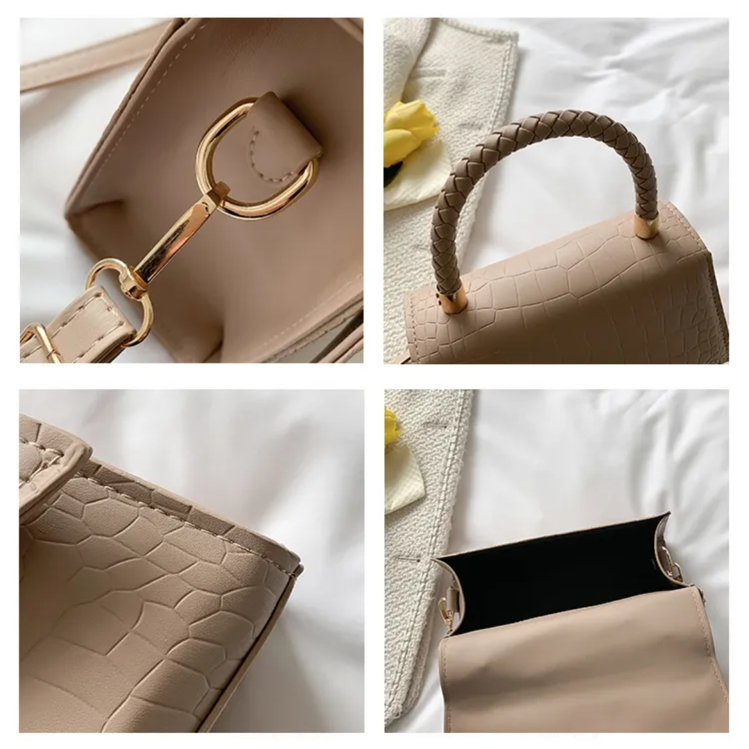 Women PU Leather Handbag Top Handle Crossbody Shoulder Bag