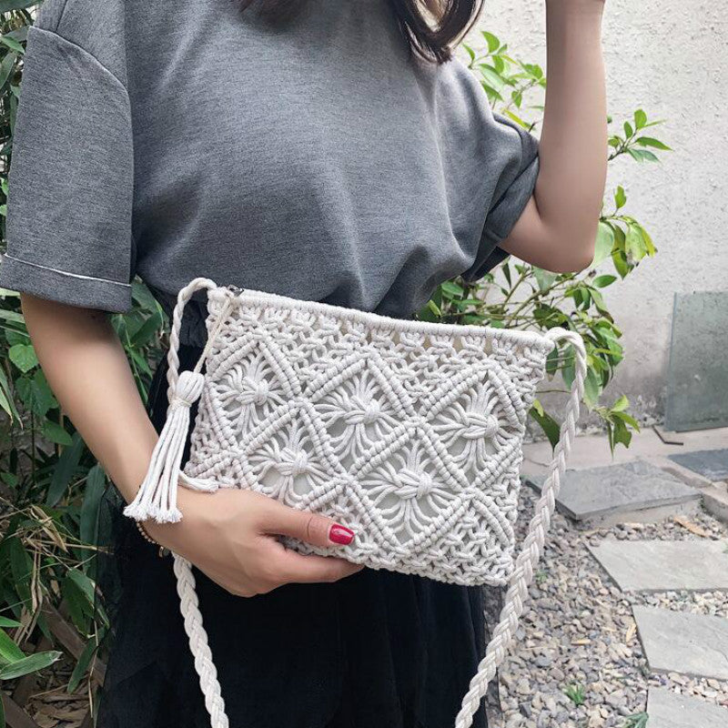 Women's Woven Boho Shoulder Bag Stylish Everyday Handbag