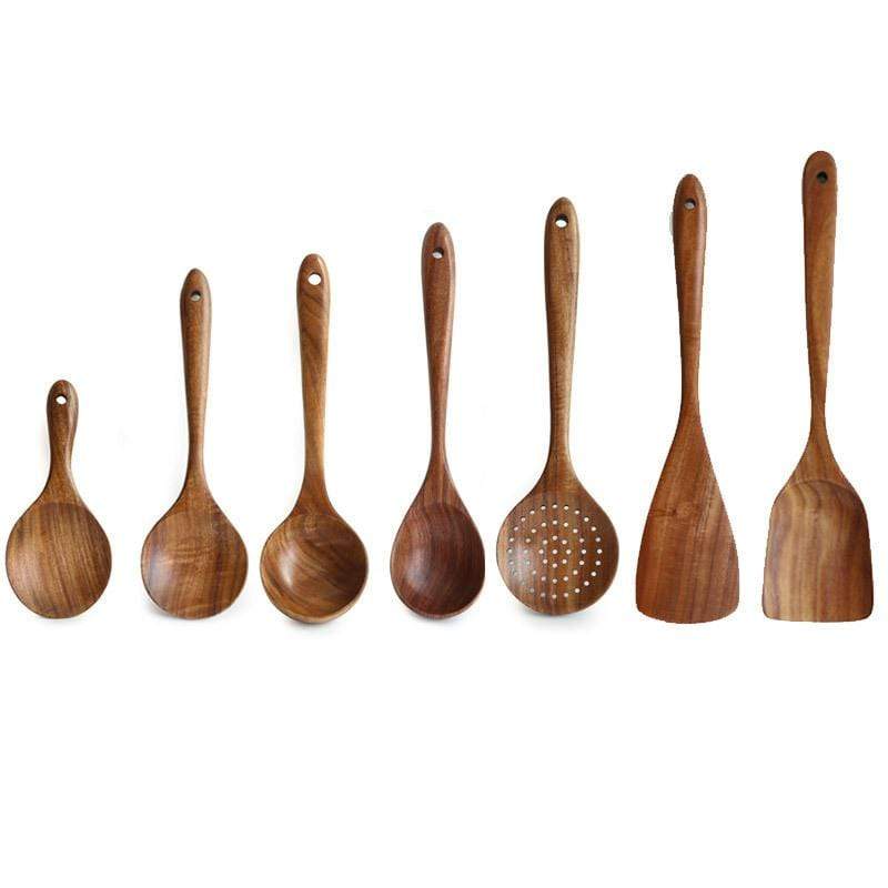 Wooden Kitchen Utensil Set Cooking Tools Spoon Spatula Set