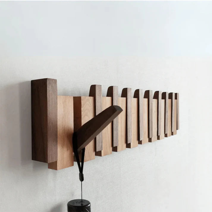 Wooden Piano Wall Coat Rack Decorative Hook Organizer