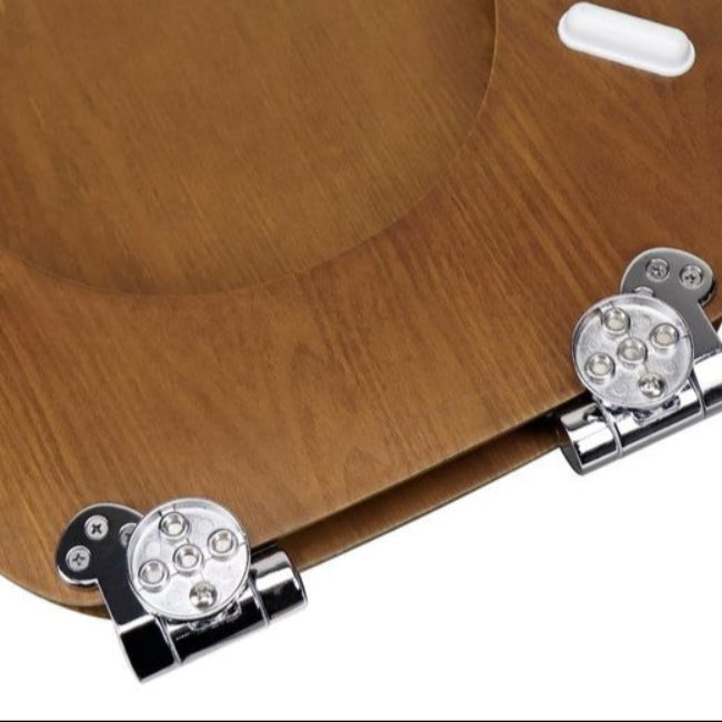 Wooden Soft Close Toilet Seat Oval Bathroom Seat Cover