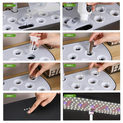 12 Pod Hydroponic Growing System Indoor Garden Kit LED Grow Light Smart Planter