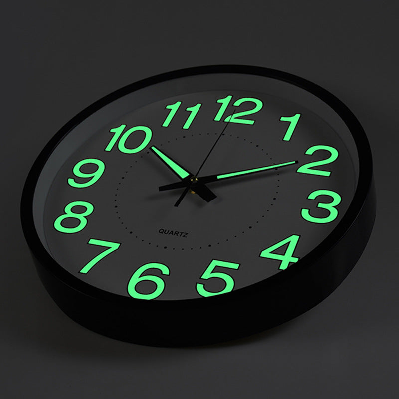 30cm Silent Luminous Wall Clock Home Decor Timepiece