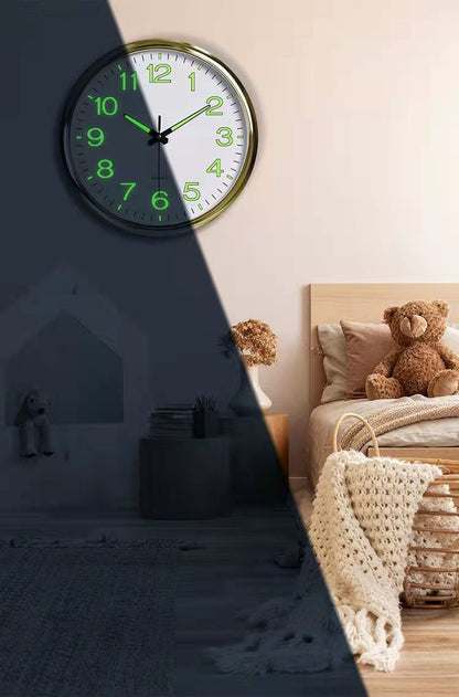 30cm Silent Luminous Wall Clock Home Decor Timepiece