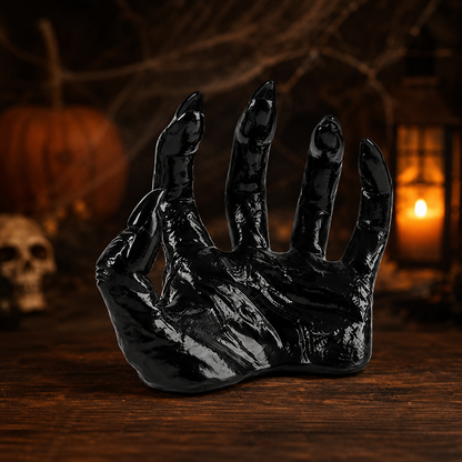 3D-gotisk håndkunst til væggen og lysestage til Halloween og boligindretning