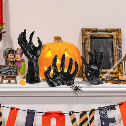 3D-gotisk håndkunst til væggen og lysestage til Halloween og boligindretning