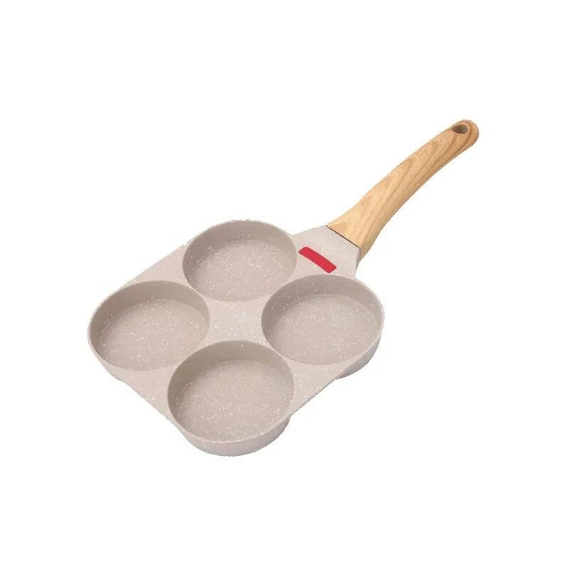 4 Compartment Non Stick Frying Pan for Breakfast Eggs Pancakes and Meal Prep