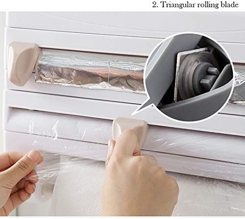 4 In 1 Kitchen Wrap Dispenser Organizer Wall Mounted Storage Rack
