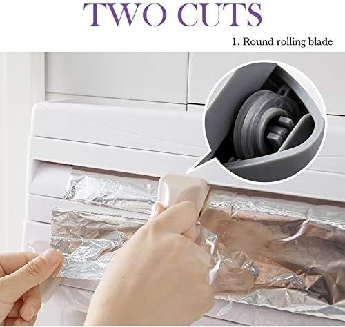 4 In 1 Kitchen Wrap Dispenser Organizer Wall Mounted Storage Rack